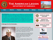 Tablet Screenshot of nebraskalegion.net